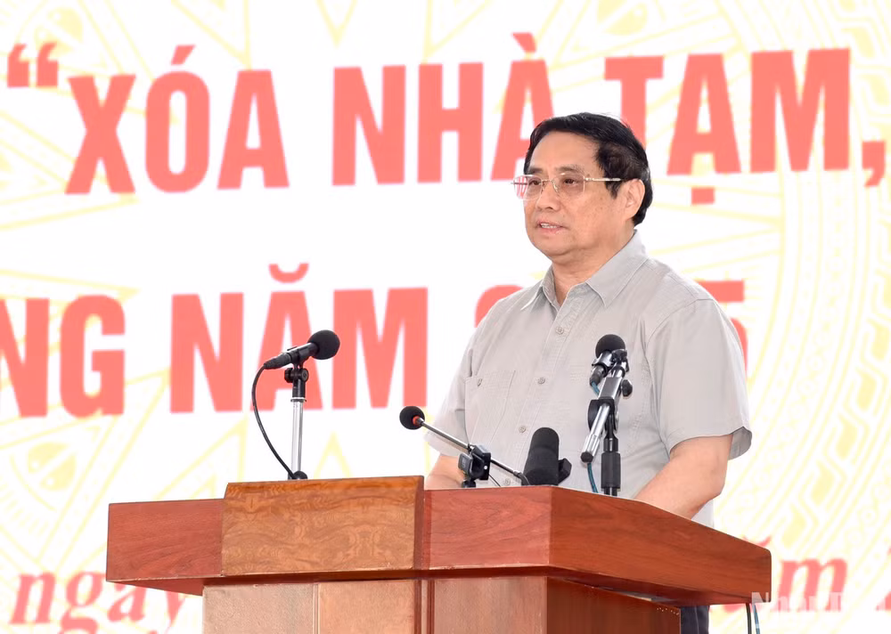 Thủ tướng Phạm Minh Chính phát biểu tại buổi lễ. (Ảnh: Trần Hải)