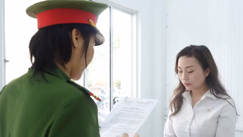 Bị can Võ Đan Vân. Bị can Võ Đan Vân.
