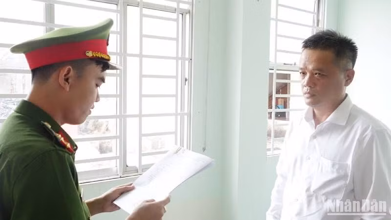 Bị can Nguyễn Tấn Triều.