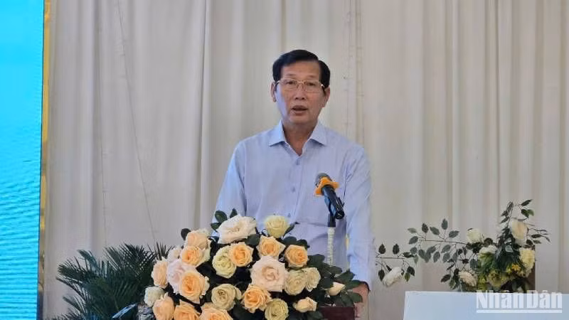 Ông Lê Văn Phước, Phó Chủ tịch Thường trực Ủy ban nhân dân tỉnh An Giang, phát biểu chỉ đạo tại hội nghị