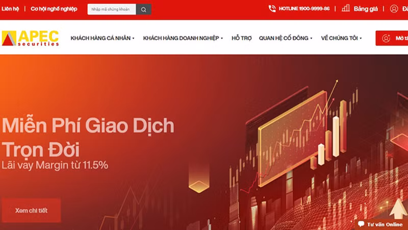 Website Công ty cổ phần Chứng khoán châu Á-Thái Bình Dương.
