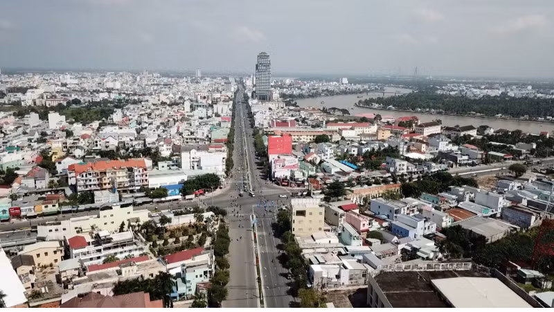 Đô thị thành phố Cần Thơ nhìn từ trên cao.
