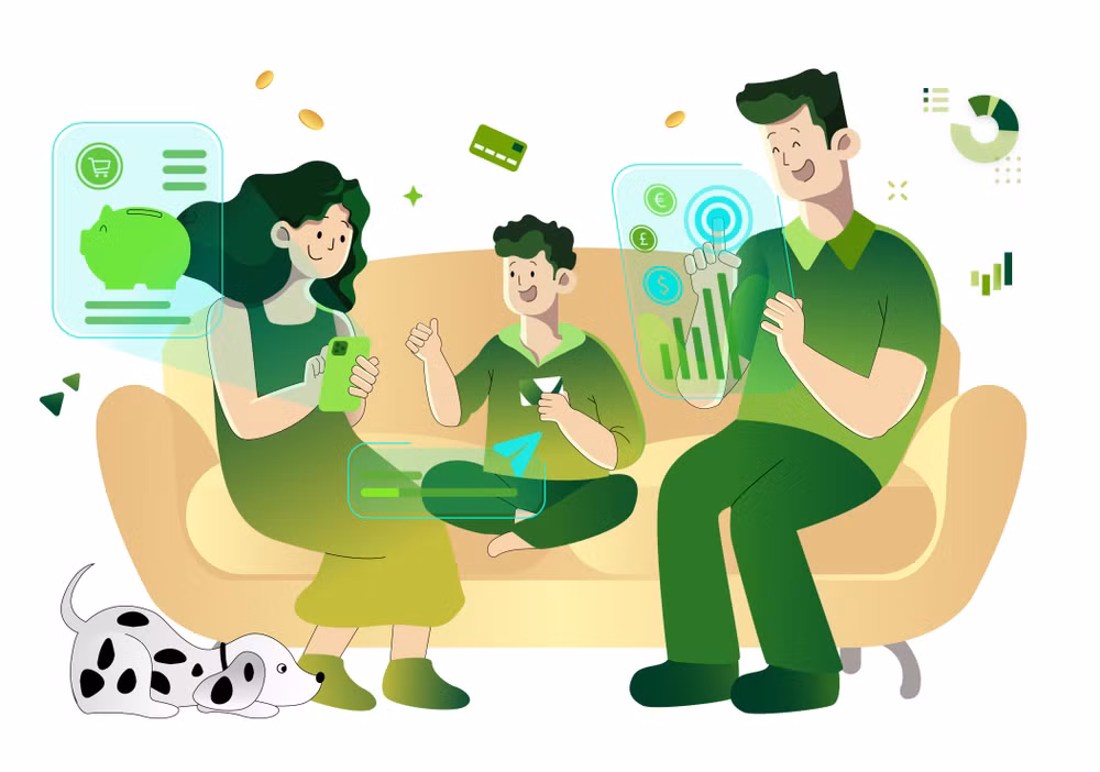 Miễn phí phát hành thẻ phụ đối với gói gia đình VCB Family