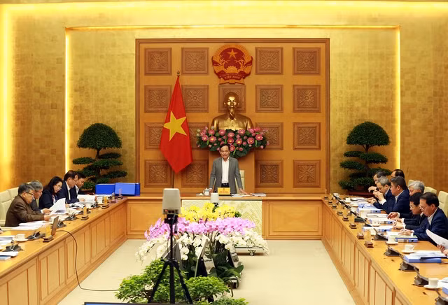 Phó Thủ tướng Trần Lưu Quang chủ trì cuộc họp. Ảnh: VGP