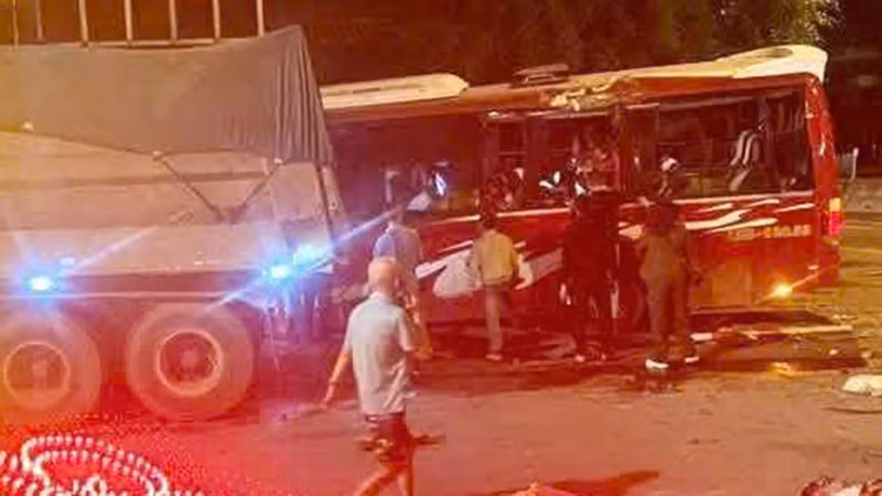 Hiện trường vụ tai nạn.