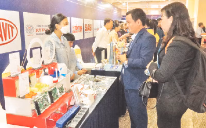 Sản phẩm công nghiệp hỗ trợ tại Ngày hội tìm kiếm nhà cung cấp công nghiệp hỗ trợ năm 2023.