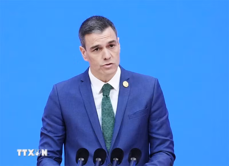 Thủ tướng Tây Ban Nha Pedro Sanchez. (Ảnh: TTXVN) Thủ tướng Tây Ban Nha Pedro Sanchez. (Ảnh: TTXVN)