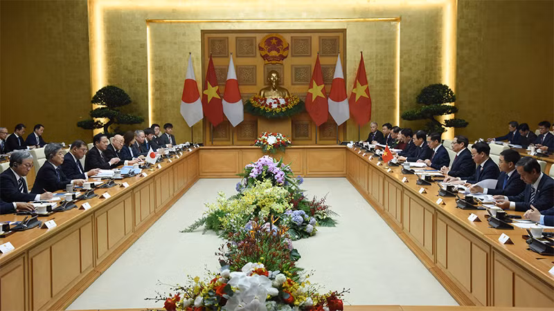 Quang cảnh hội đàm. (Ảnh: Trần Hải)