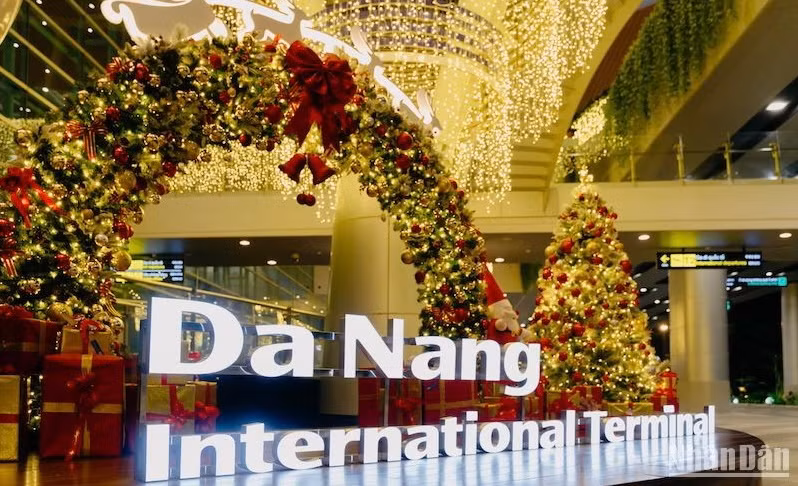 Một góc Nhà ga quốc tế Đà Nẵng đầu năm mới 2024. (Ảnh: ANH ĐÀO)