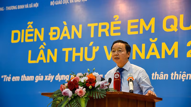 Phó Thủ tướng Chính phủ Trần Hồng Hà phát biểu tại Diễn đàn. (Ảnh: Nhật Quang)