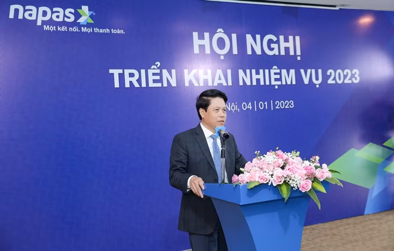 Phó Thống đốc Ngân hàng Nhà nước Việt Nam Phạm Tiến Dũng tham dự hội nghị triển khai năm 2023 của NAPAS.