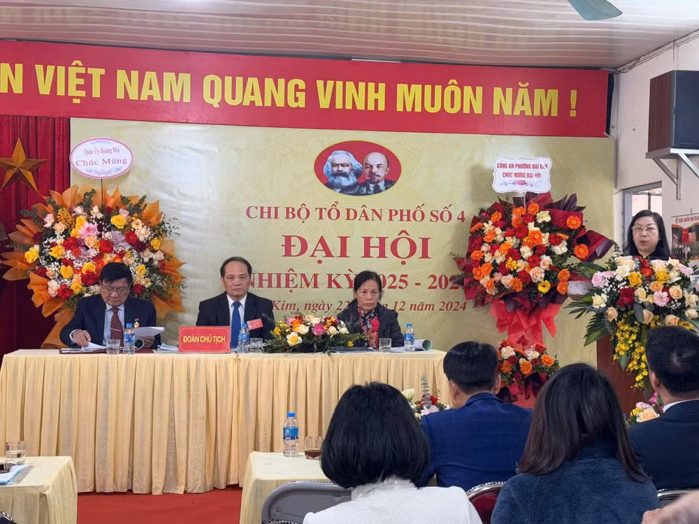 Đại hội Chi bộ tổ dân phố số 4, phường Đại Kim nhiệm kỳ 2025-2027