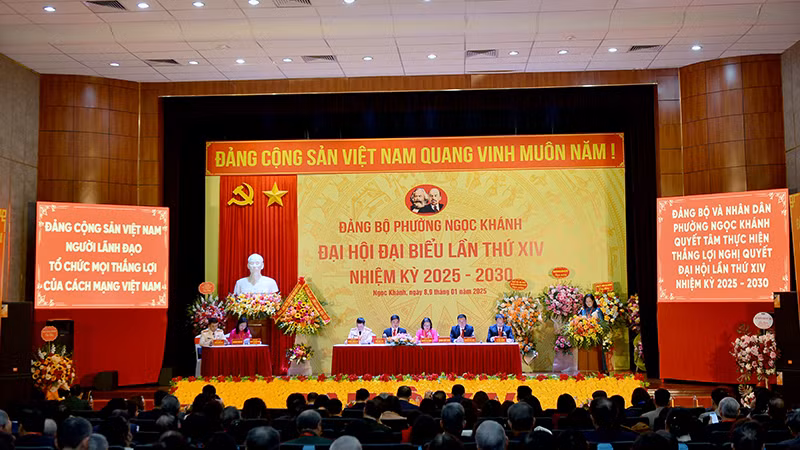 Đại hội Đảng bộ phường Ngọc Khánh lần thứ XIV, nhiệm kỳ 2025-2030.