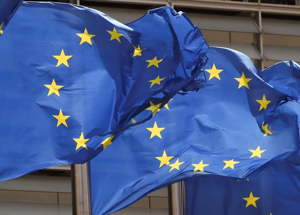 Cờ Liên minh châu Âu (EU). Ảnh: Reuters