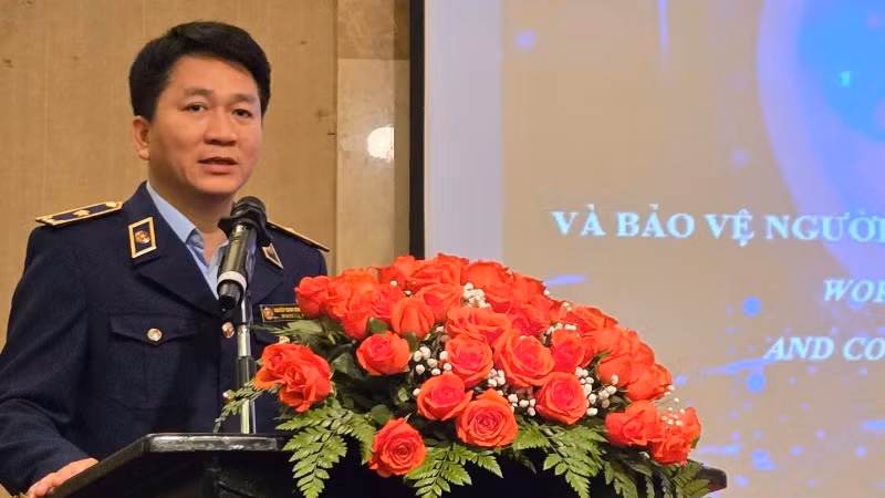 Phó Cục trưởng Quản lý và Phát triển thị trường trong nước Nguyễn Thanh Bình phát biểu. Phó Cục trưởng Quản lý và Phát triển thị trường trong nước Nguyễn Thanh Bình phát biểu.