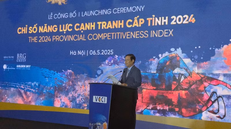 Chủ tịch VCCI Phạm Tấn Công phát biểu tại buổi lễ.
