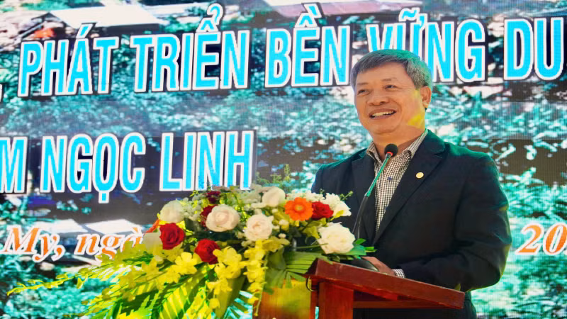 Phó Chủ tịch Ủy ban nhân dân tỉnh Quảng Nam Hồ Quang Bửu phát biểu tại Hội thảo.