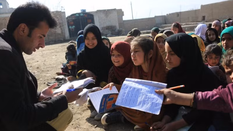 Một lớp học từ thiện ở Kabul, Afghanistan. (Ảnh: Tân Hoa xã) Một lớp học từ thiện ở Kabul, Afghanistan. (Ảnh: Tân Hoa xã)