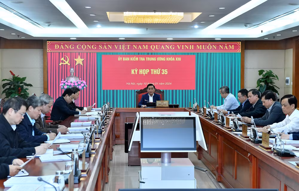 Quang cảnh Kỳ họp thứ 35 Ủy ban Kiểm tra Trung ương. Ảnh: ĐĂNG KHOA Quang cảnh Kỳ họp thứ 35 Ủy ban Kiểm tra Trung ương. Ảnh: ĐĂNG KHOA