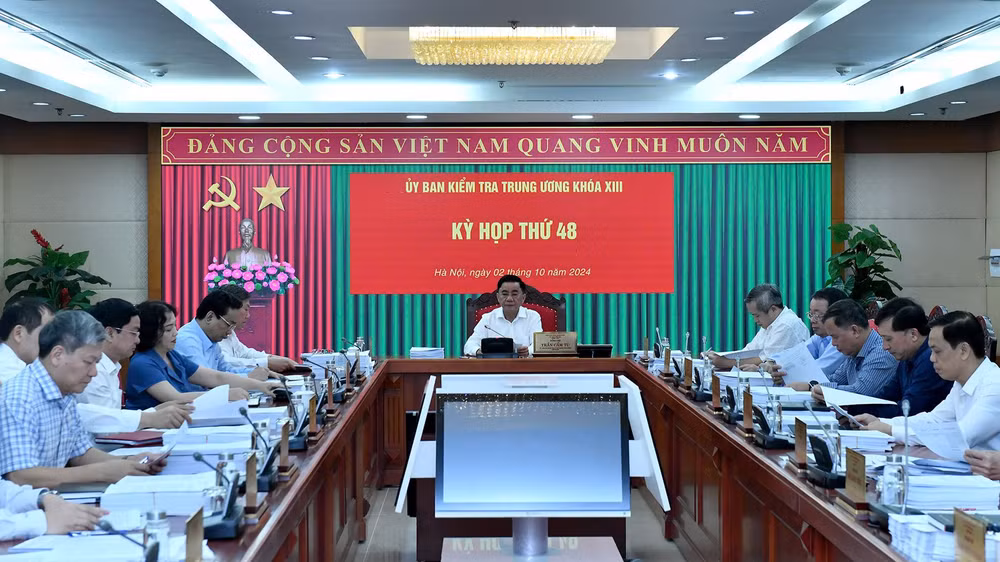 Quang cảnh Kỳ họp thứ 48 của Ủy ban Kiểm tra Trung ương . Ảnh: ĐĂNG KHOA Quang cảnh Kỳ họp thứ 48 của Ủy ban Kiểm tra Trung ương . Ảnh: ĐĂNG KHOA