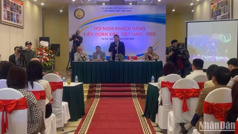 Toàn cảnh Hội nghị khách hàng năm 2023 của Liên đoàn Xiếc Việt Nam. 