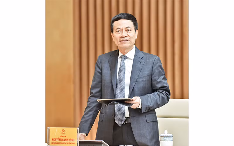Bộ trưởng Nguyễn Mạnh Hùng. Ảnh: Trần Hải