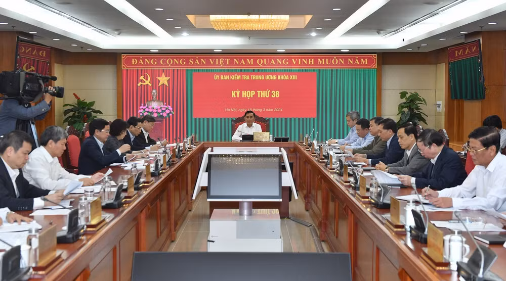 Quang cảnh Kỳ họp thứ 38 của Ủy ban Kiểm tra Trung ương Đảng. Ảnh: ĐĂNG KHOA