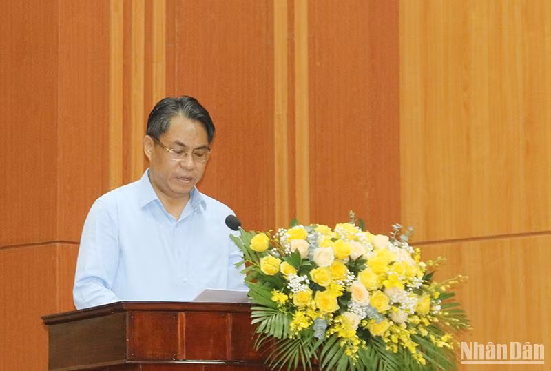 Phó Trưởng Ban Tổ chức Trung ương Phan Thăng An phát biểu tại hội thảo. Phó Trưởng Ban Tổ chức Trung ương Phan Thăng An phát biểu tại hội thảo.