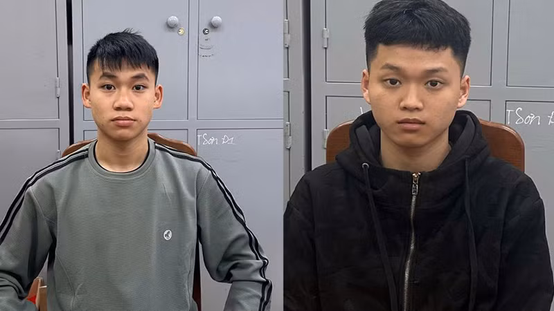 Hai đối tượng bị Công an bắt giữ.