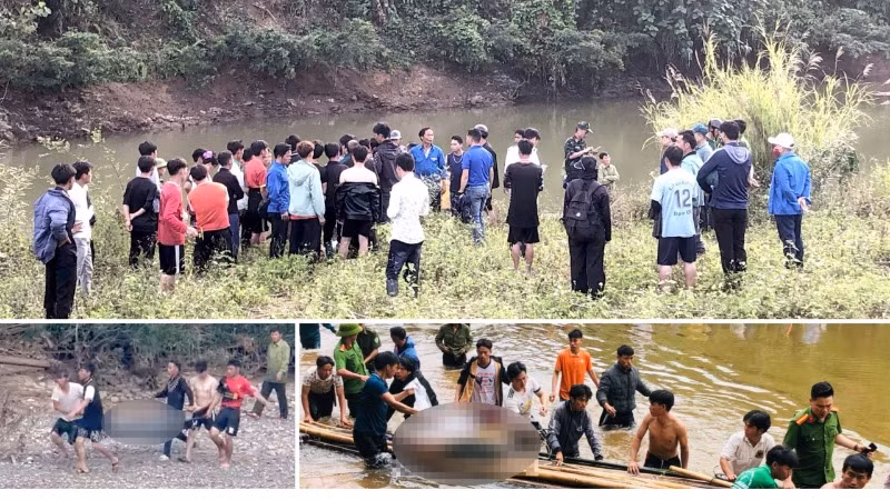 Lực lượng cứu hộ và người dân địa phương tìm thấy thi thể các nạn nhân.
