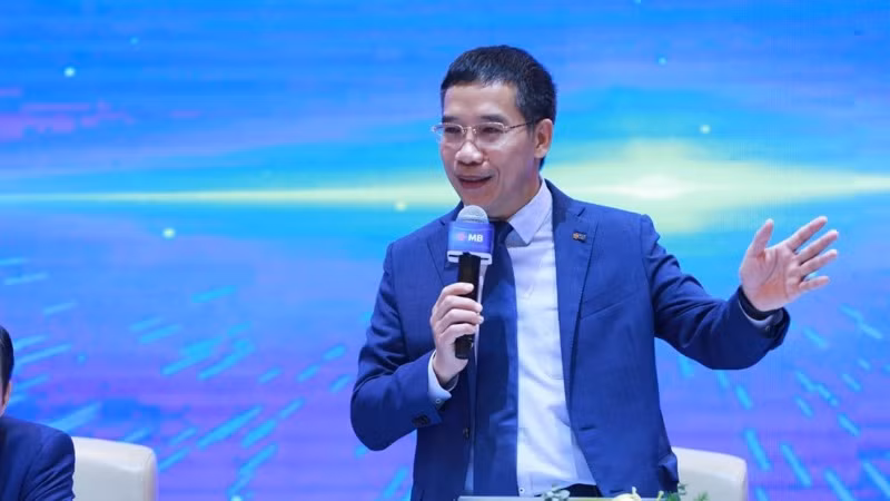 Ông Lưu Trung Thái, Chủ tịch Hội đồng quản trị MB phát biểu tại Đại hội cổ đông năm 2025. Ông Lưu Trung Thái, Chủ tịch Hội đồng quản trị MB phát biểu tại Đại hội cổ đông năm 2025.