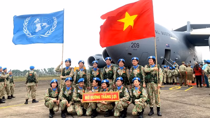 Kể từ năm 2014 đến nay, Việt Nam đã triển khai thành công 1.083 lượt sĩ quan, quân nhân Quân đội nhân dân Việt Nam và sĩ quan Công an nhân dân tham gia lực lượng gìn giữ hòa bình Liên hợp quốc. (Ảnh: KIỀU GIANG)