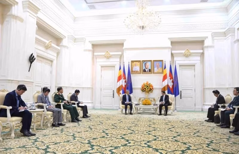 Sự kiện diễn ra tại Cung Hòa bình, Phnom Penh. (Ảnh AKP)