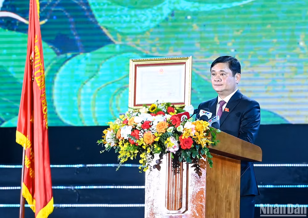 Bí thư Tỉnh ủy Nghệ An Thái Thanh Quý phát biểu tại Lễ kỷ niệm.