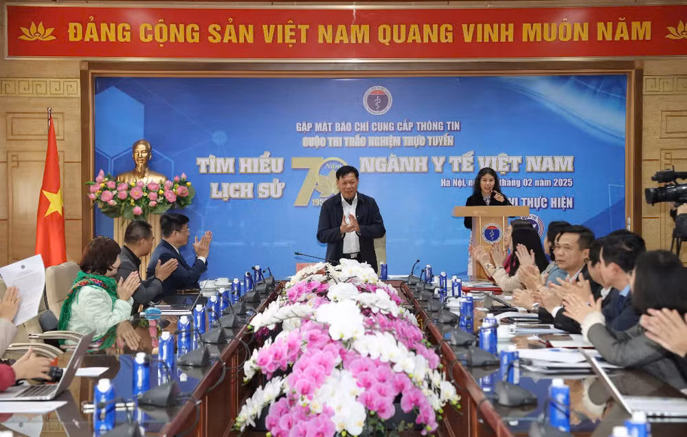 Thứ trưởng Y tế Đỗ Xuân Tuyên thông tin về cuộc thi. Thứ trưởng Y tế Đỗ Xuân Tuyên thông tin về cuộc thi.