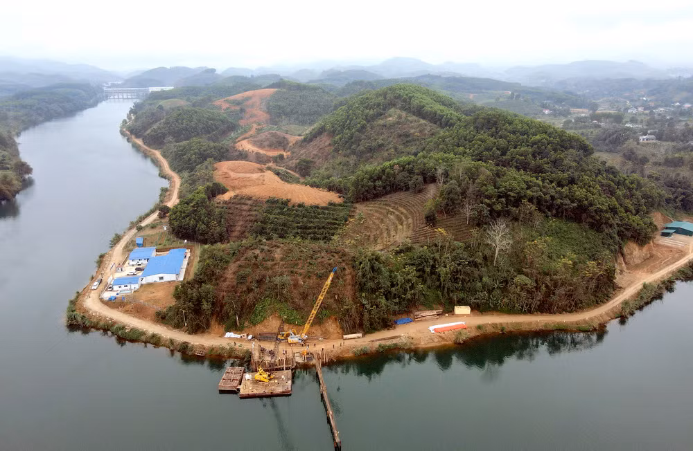 Tuyến đường cao tốc Tuyên Quang - Hà Giang nhìn từ trên cao.