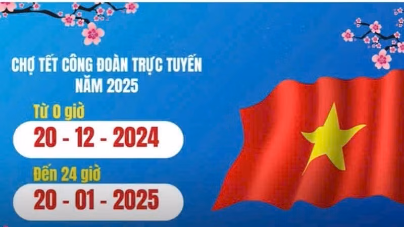 Chợ Tết Công đoàn năm 2025 mở từ 20/12/2024 đến 20/1/2025.