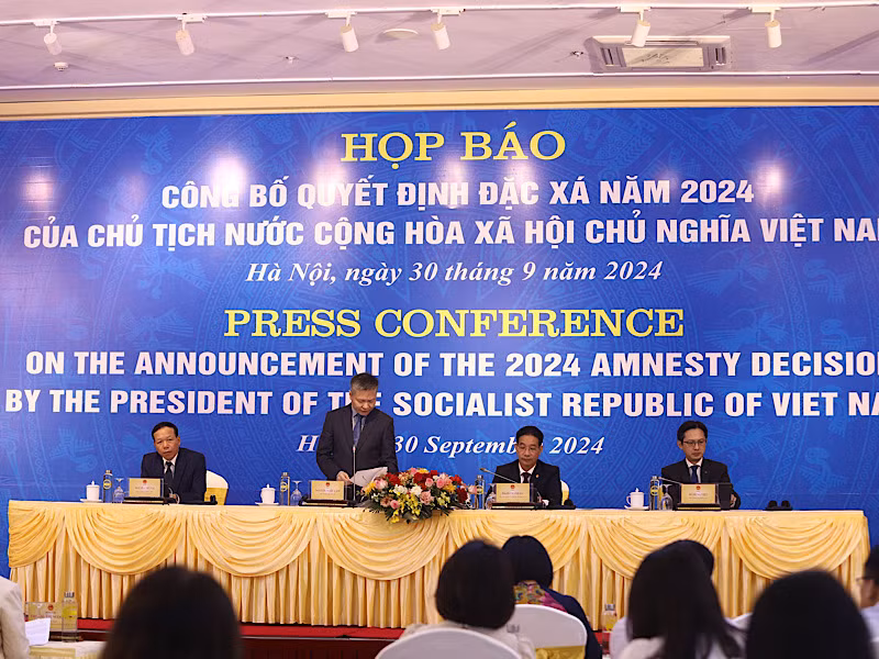 Họp báo Công bố Quyết định đặc xá năm 2024.