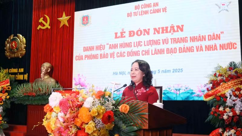 Phó Chủ tịch nước Võ Thị Ánh Xuân phát biểu.