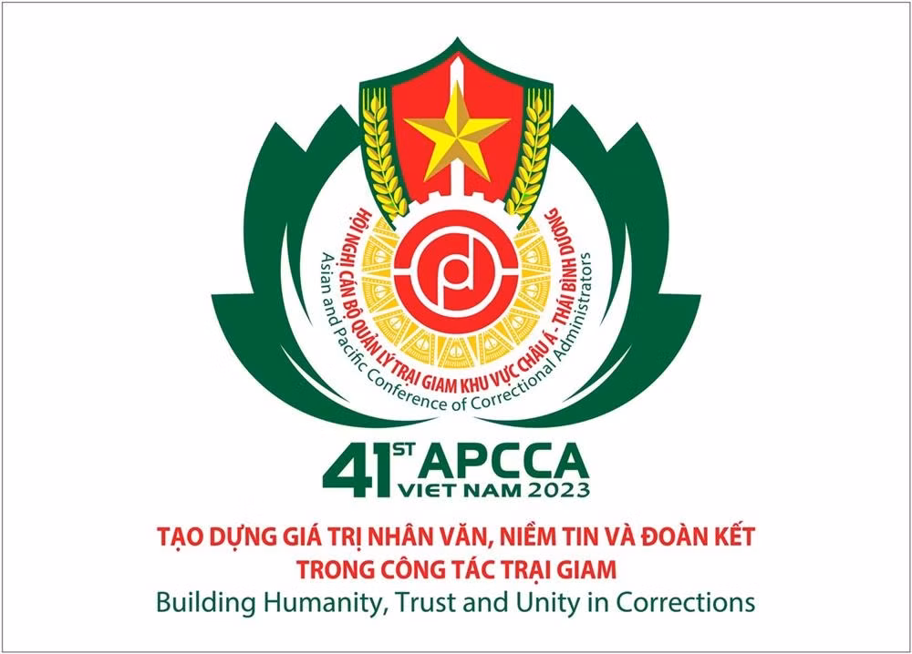 Biểu trưng Hội nghị cán bộ quản lý trại giam khu vực châu Á-Thái Bình Dương.