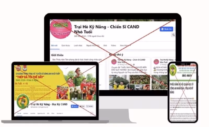 Một số trang giả mạo.