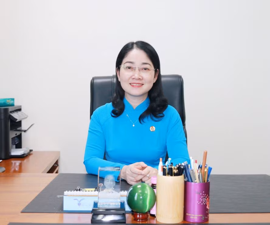 Chủ tịch Liên đoàn Lao động tỉnh Bình Dương Nguyễn Kim Loan.