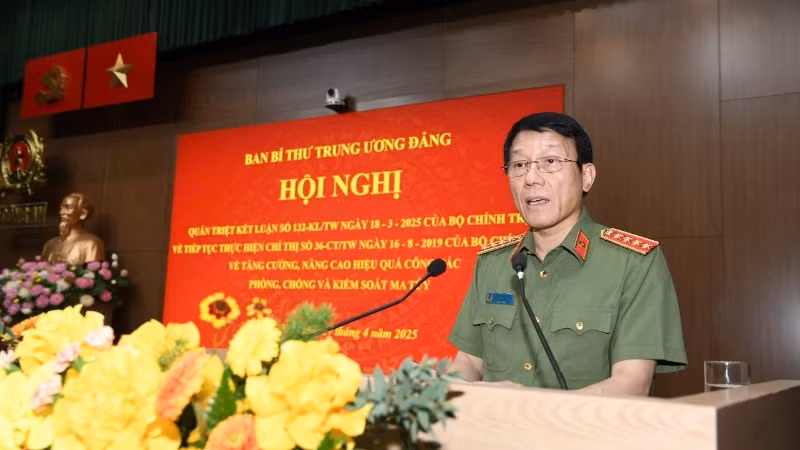 Bộ trưởng Công an, Đại tướng Lương Tam Quang phát biểu khai mạc.