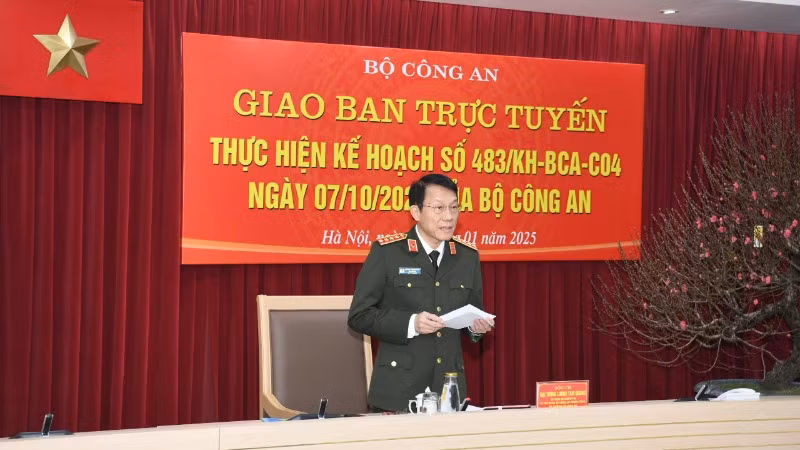 Bộ trưởng Công an Lương Tam Quang chủ trì Hội nghị.
