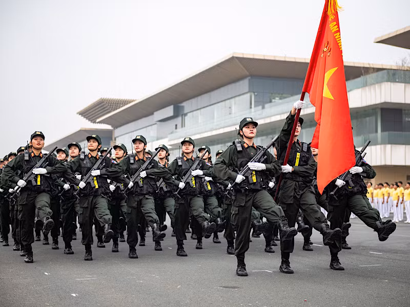 Tổng duyệt lần thứ 1 Lễ kỷ niệm 50 năm Ngày truyền thống lực lượng Cảnh sát cơ động.