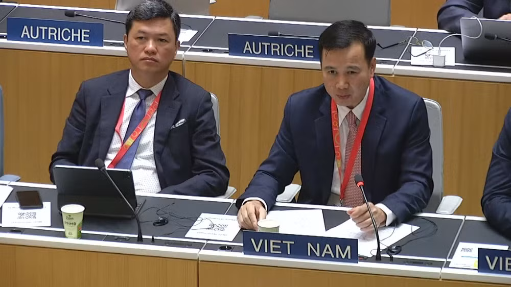 Thứ trưởng Bùi Thế Duy phát biểu tại Đại hội đồng WIPO 2024. Thứ trưởng Bùi Thế Duy phát biểu tại Đại hội đồng WIPO 2024.