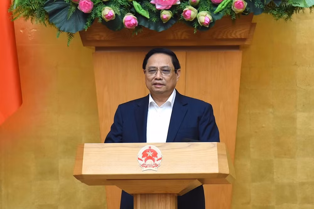 Thủ tướng Phạm Minh Chính phát biểu. Thủ tướng Phạm Minh Chính phát biểu.