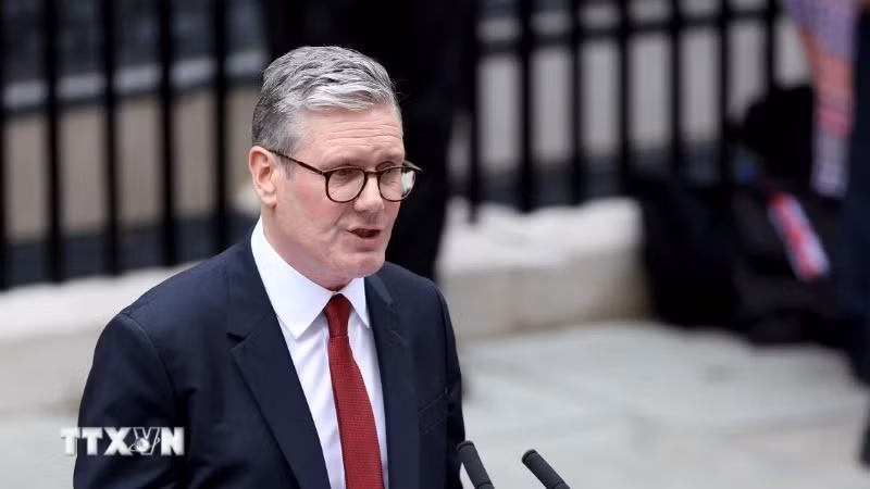 Thủ tướng Anh Keir Starmer phát biểu tại thủ đô London . (Ảnh: THX/TTXVN)