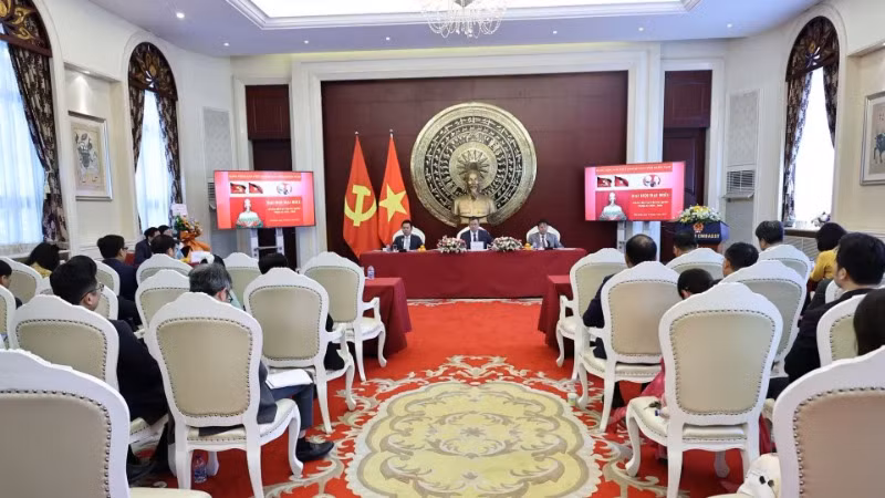 Đại hội đại biểu Đảng bộ Việt Nam tại Trung Quốc diễn ra tại trụ sở Đại sứ quán Việt Nam ở thủ đô Bắc Kinh.