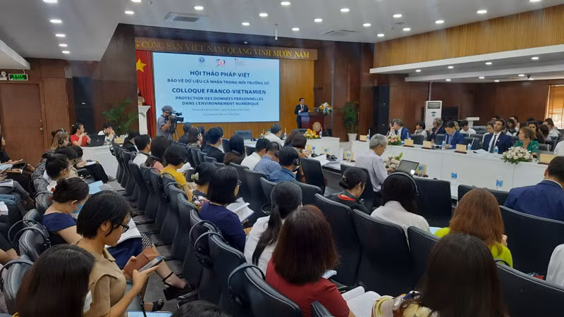 Quang cảnh Hội thảo khoa học quốc tế với chủ đề “Bảo vệ dữ liệu cá nhân trong môi trường số”.